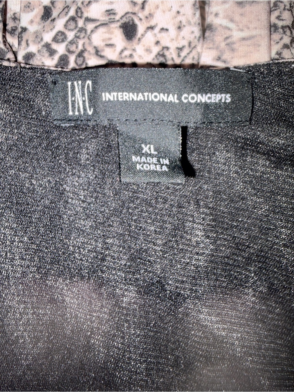 INC International Concepts Black Maxi Dress with Snakeskin Trim